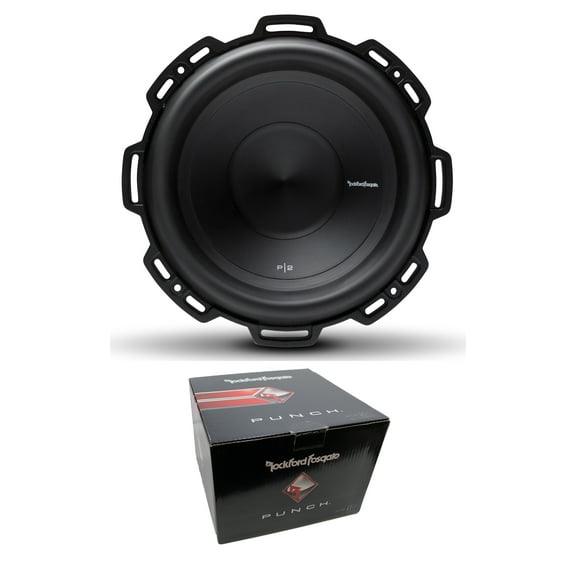 Rockford Fosgate 10" Punch 600 Watt Dual 2 Ohm Voice Coil SubWoofer P2D2-10