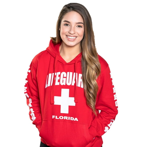 LIFEGUARD Official Ladies Red Hoodie Florida XX-Large