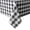 Black and White, variant on Odenmar Square Tablecloth 60x60 Inch, Aqua and White Gingham Plaid Waterproof Table Cover, Polyester Checkered Tablecloth for Indoor Outdoor Dining, Picnic, BBQ, Party