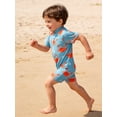 thumbnail image 4 of MAMAMI Newborn Infant Baby Boys Swimsuit One-Piece Zipper Cartoon Print Bodysuit Toddler Cute Bathing Suit, 4 of 7