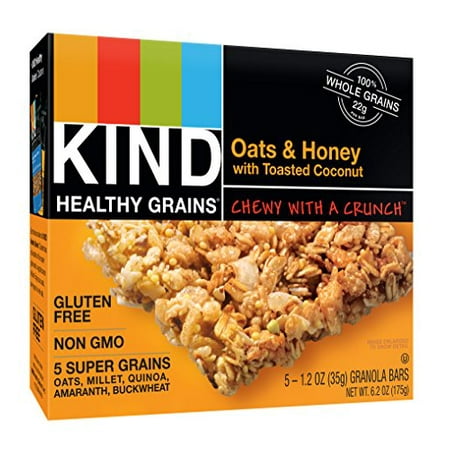 KIND Healthy Grains Bars Oats & Honey with Toasted GMO Gluten Free 5 Count