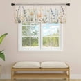 thumbnail image 2 of Daisy Botanical Sheer Curtains Valances for Windows Vintage Farmhouse Floral Chiffon Kitchen Valances for Cafe, Rod Pocket Voile Window Treatments Curtains for Living Room Bedroom, 42"x12", 2 of 9