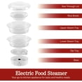 thumbnail image 2 of 6.3 Quart Electric Vegetable Steamer Rice Cooker with Timer for Healthy Cooking, 2 of 7