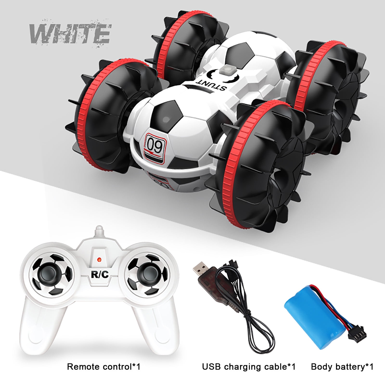 Pisexur Baby Toys Double Sided 360 Degree Rotation RC Vehicle