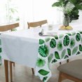thumbnail image 3 of 4 Pack Tropical Palm Leaf Tablecloths - 86.6’’x51.2’’ Disposable Plastic Hawaiian Luau Tablecloths, for Hawaiian Luau Party Decorations, Jungle Safari Theme Party, Summer Beach Kids Birthday Supplies, 3 of 7