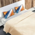 thumbnail image 5 of Yayeee Pillowcase Standard Size Set of 2 Satin Wrinkle Resistant Pillow Case, Orange Abstract Wavy, 5 of 8