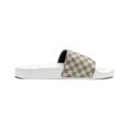 thumbnail image 5 of Cream Checkered Women's Slide Sandals Slippers, 5 of 8
