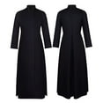 thumbnail image 2 of BiZtdJrK Clergy Dresses for Men Medieval Minister Robe Renaissance Church Halloween Cosplay Costume, Black, XXL, 2 of 5