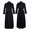Black, variant on Men's Cassock Robes Medieval Minister Long Sleeve Stand Robe Costumes Halloween Cosplay Christian Outfits