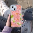 thumbnail image 5 of Boho Flower Painting Case for iPhone 14,Aesthetic Colourful Floral Pattern Soft TPU Bumper Case Cover, 5 of 5