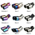 thumbnail image 2 of Car Accessories Car Decoration Easy to installation Chrome Car Exhaust Tail Muffler Pipe Stainless Steel Curved Exhaust Pipe Refit Accessories BLUE 1, 2 of 8