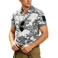 thumbnail image 3 of Mens Camo Polo Shirts Quick Dry Short Sleeve Golf T Shirt Performance Moisture Wicking Casual Workout Tops, 3 of 6