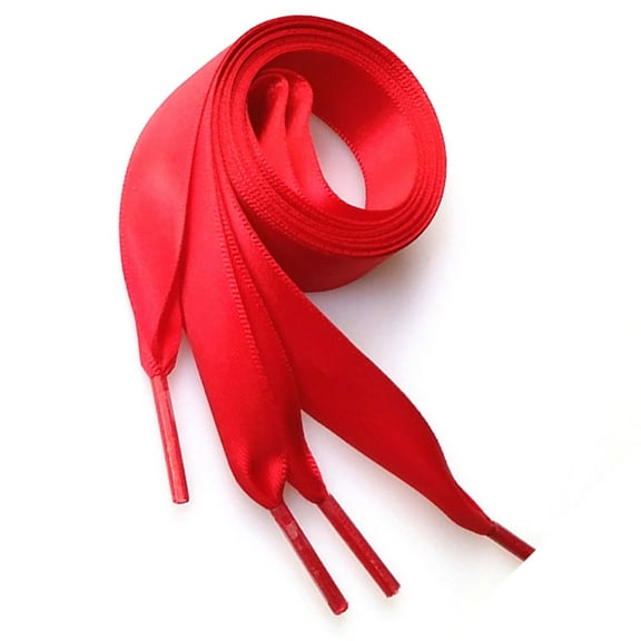 LOLIPPYY Red Lightweight and Strong Ribbon Laces for Shoes, Sneakers, and Accessories