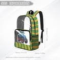 thumbnail image 6 of SEANATIVE Transparent Bag Kids Backpack Clear Bookbag See Through School Rucksack PVC Heavy Duty Clear Bag for Elementary Middle High School, Tractor Blue Yellow Green, 6 of 7