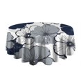 thumbnail image 5 of Blue Pioneer Flower Round Tablecloth 60" X 60",Wrinkle Wipeable Table Cloth for Kitchen Dining Room Picnic Patio Party, 5 of 6