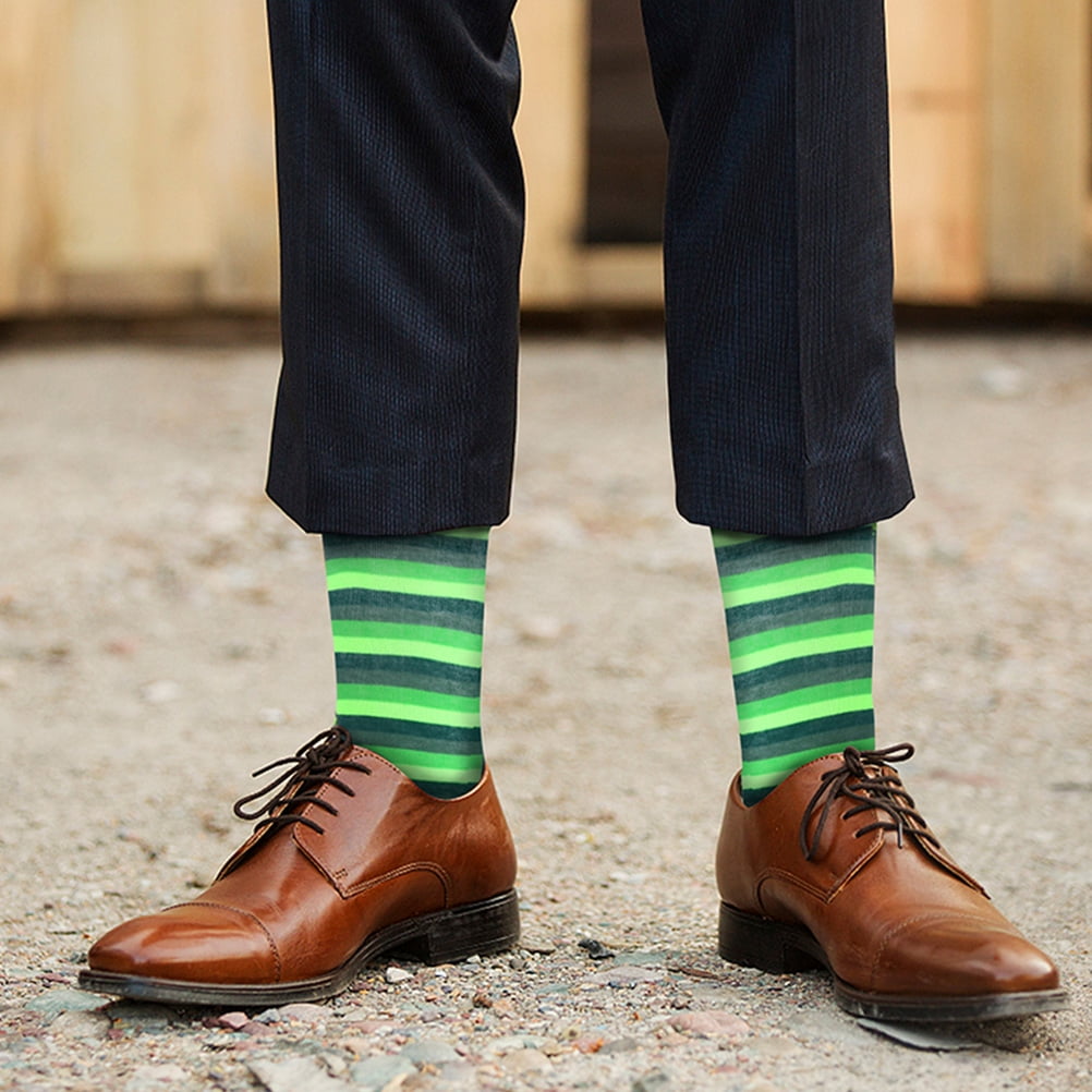 Toyandona Breathable Shamrock Socks Polyester Unisex for Festive Wear 3Pairs