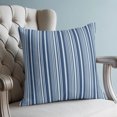 thumbnail image 4 of Pillow Covers 20x20 Set of 2, Navy Blue Throw Pillow Covers Decorative Couch Cushion Cover, Farmhouse Striped Modern Artwork Microfiber Soft Square Pillowcases for Bedroom Living Room Sofa, 4 of 9