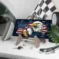 thumbnail image 3 of License Plate, Eagle with Rugby Ball Decorative Front,Personalized Stainless Steel License Plate Cover For Men Women,12.2" X 6.2", 3 of 6