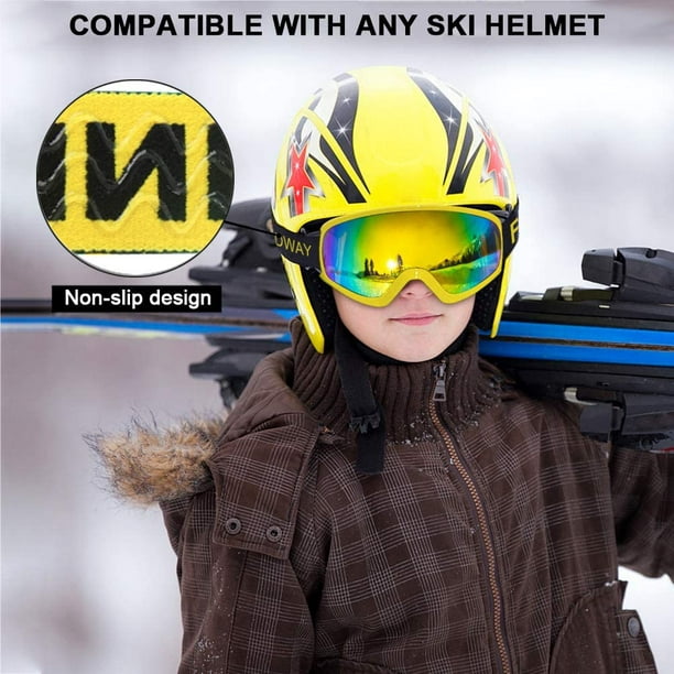 findway Masque de Ski Enfant 3 à 8 Ans - Lunettes de Ski Enfant