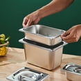 thumbnail image 2 of Full Size Steam Table Pans,6-Pack 20.87*13*2.36inch Restaurant Steam Table Pans Commercial, Hotel Pan Made of Stainless Steel, 2 of 12