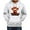 White, variant on Men's Floral Cattle Print Hoodie Autumn Winter Warm Lined Sweatshirt Casual Long Sleeve Pullover Top for Streetwear