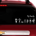 thumbnail image 3 of 13 Stick Figure My Family Car Stickers (Style#1) with Pet Dog Cat Family Car Decal Sticker for Windows Bumper, 3 of 7