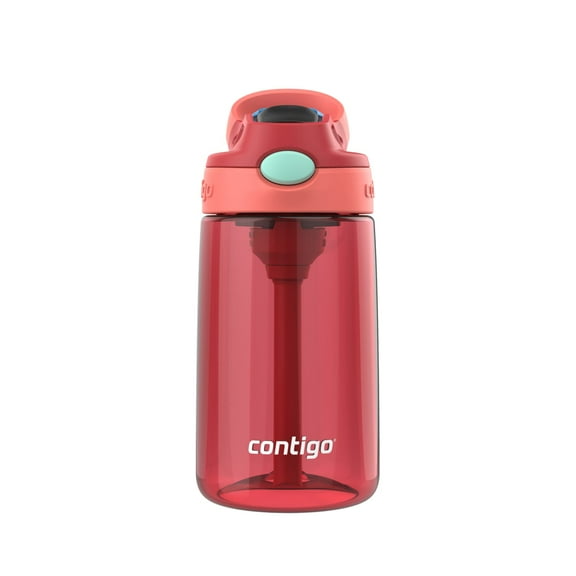 Contigo Kids Water Bottle with Redesigned AUTOSPOUT Straw, 14 oz., Goji Berry Coral