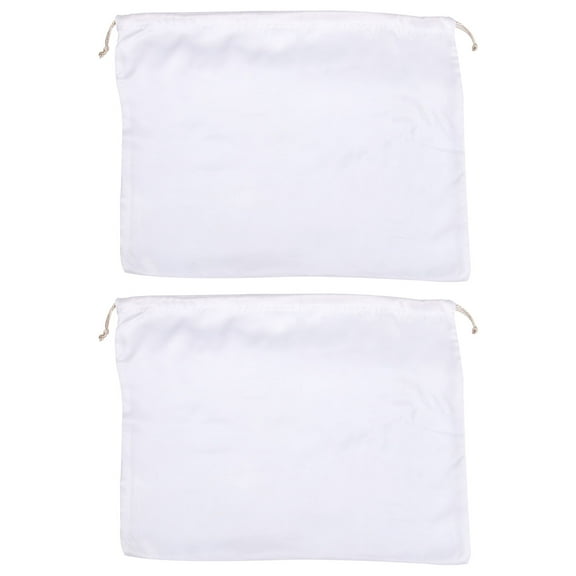FRCOLOR 2 Pcs Dustproof Storage Bag Drawstring Bag Travel 50X40CM White