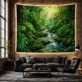 thumbnail image 6 of Secluded Tropical Rainforest with Around Winding River Clear, Mystical Fantasy for Space Lovers, Galaxy Room Decor, Mother'S Day Gift, Tapestry Wall Hanging for Bedroom and Dorm, 6 of 7