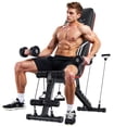 thumbnail image 1 of Flybird Banc de Musculation Pliant Ajustable pour Gym à Domicile, Comprend des Bandes de Résistance, 1 of 8