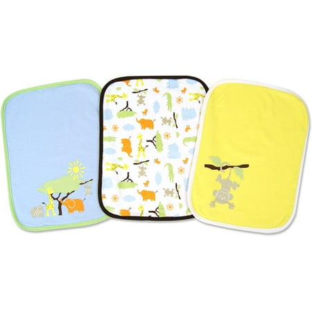 George Baby - Cotton Burp Cloths 3-Pack, Safari