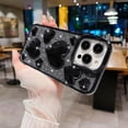 thumbnail image 2 of for iPhone 13 Pro Max Case Glitter, Luxurly Plated 3D Love Hearts, Cute Bling Sparkle Phone Case for iPhone 13 Pro Max, Soft Shockproof Protective Clear Case for Women Girls, Black, 2 of 12