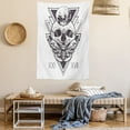 thumbnail image 2 of Death Moth Tapestry, Sacred Geometry Skull Dead Head Alchemy Hipster Tattoo Style Art, Wall Hanging for Bedroom Living Room Dorm Decor, 40W X 60L Inches, White and Dark Blue Grey, by Ambesonne, 2 of 5
