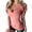 Pink, variant on HCYSFG Women's Casual Fitted T Shirts Deep V-Neck Short Sleeve Plain Solid Color Form Fitting Slim Activewear Top Summer Base Layer Classic Basics Everyday Tee