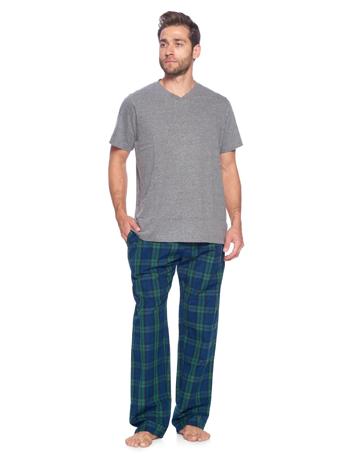 Mens Boys Jersey/Fleece Long Sleeve Pyjamas Pyjama PJ Set Medium Large XL XXL 