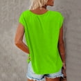 thumbnail image 6 of Women Blouses Fitted T Shirt Womens Blouses Tops Casual Short Sleeve Scrub Tops Women Long Sleeve Tee Shirt Girl Long Casual Pretty Scrub Womens Thick Tee Women's Ruffle Blouse Thin Green XL, 6 of 6