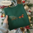 thumbnail image 2 of Embroidered Dachshund Christmas Sweatshirt, Sausage Dog Holiday Crewneck, Cute Dog Lover Xmas Sweater, Funny Christmas Tree Shirt Gift, 2 of 5