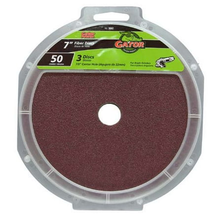 

1 PC-Gator 3082 Aluminum Oxide Fiber Discs 50 Grit 7 x 7/8 3-Pack