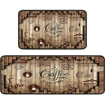 Coffee Kitchen Rugs Kitchen Mats for Floor 2 Piece, Anti Fatigue Floor Mat for Kitchen, Kitchen Floor Mats for in Front of Sink and Kitchen Matt for Standing for Coffee Kitchen Decor 17"X30" 17"X47"