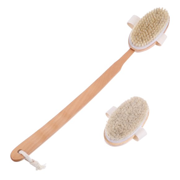 MasteelfCA 1 Set Wooden Shower Brush Body Scrubber Shower Back Washer Bath Body Brush