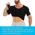 thumbnail image 4 of MANIFIQUE Gynecomastia Tank Tops Short Sleeve Slimming Compression Shirt Men, Mens Shapewear, 4 of 6