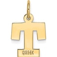 thumbnail image 4 of 14K Yellow Gold Small Block Letter T Initial Charm Made In United States yc664t, 4 of 6