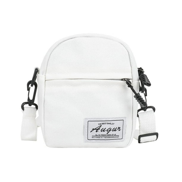 3pcs Women Canvas Patchwork Crossbody Bag Casual Mini Bols (blanco)