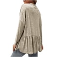 thumbnail image 3 of Posijego Women's Ruffle Cardigan Cozy Button Front Open Front Jacket for Women Lightweight Causal Outerwear, 3 of 3