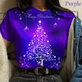 thumbnail image 1 of Camiseta navideña para mujer, camisetas de manga corta con cuello redondo 3d para niñas, moda de Corea, camisetas de Navidad para mujer, ropa de gran tamaño para mujer 2024, 1 of 5