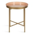 thumbnail image 3 of Kate and Laurel Celia Glam Round Side Table, 18.25 x 18.25 x 22, Pink and Gold, Modern Minimalist Accent Table for Storage and Display, 3 of 7