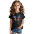 thumbnail image 4 of FamilyThread Toddler Kids Boys Girls American Flag Cotton T-shirt Fashion Cute Round Neck Print Tee Short Sleeve For 3-9 Years, 4 of 8
