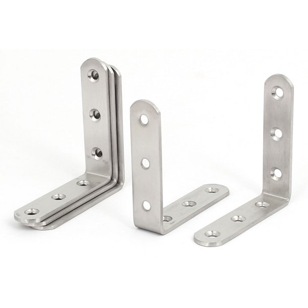80mm Long Stainless Steel 90 Degree L Shaped Angle Bracket Brace
