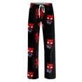 thumbnail image 3 of Spider Hero Halloween Pants Women's Lounge Pajama Pants Loose Fit Casual Drawstring Elastic Waist Sleep Pants Graphic Printed Home Sleepwear Soft Cozy Lounge Trousers, Red, M, 3 of 5