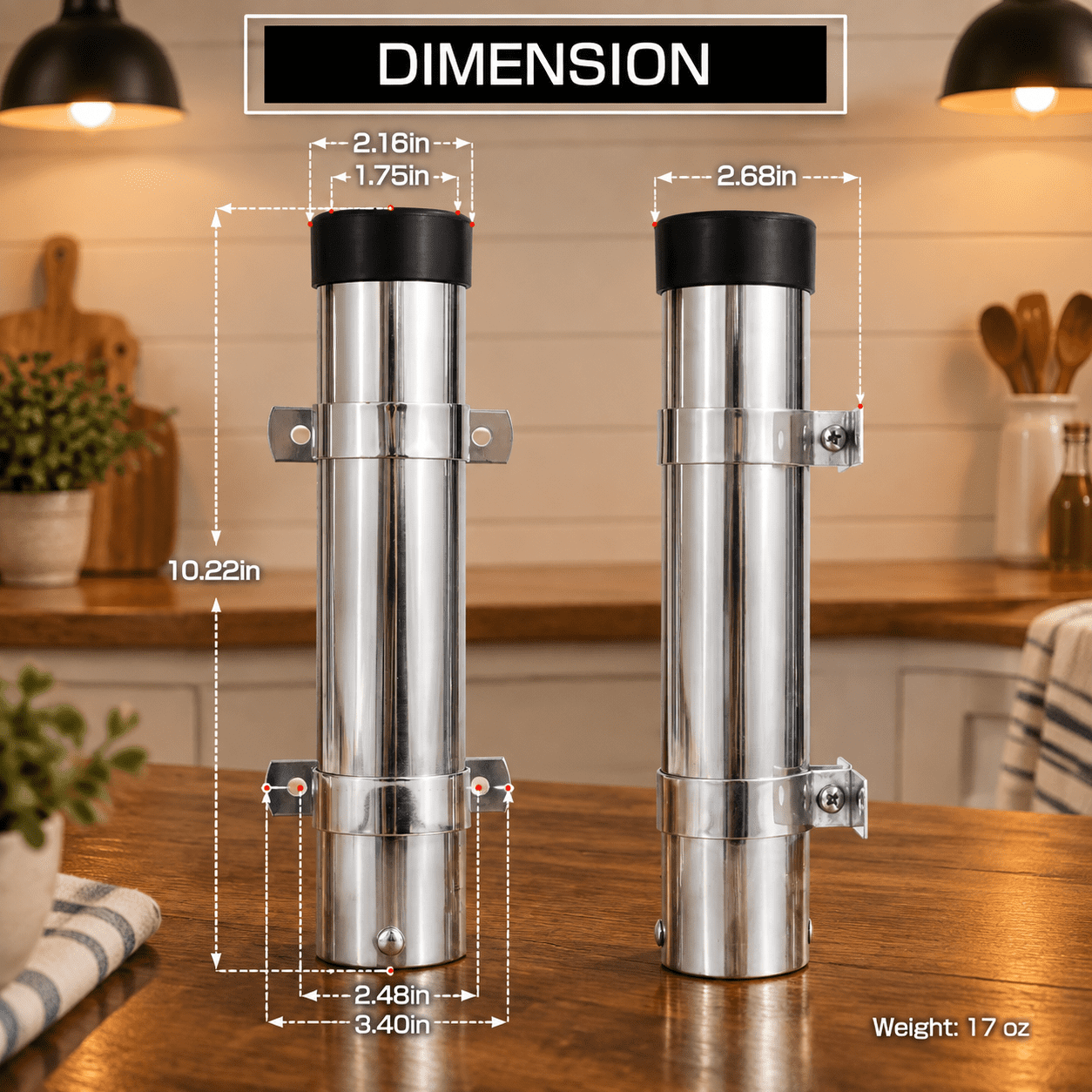 2PCS Stainless Steel Marine Boat Fishing Rod Holders Wall Mount for Kayak Saltwater Freshwater